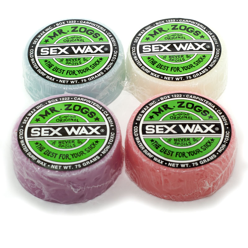 Sex Wax Surfboard Wax & Go Surf Sticker 3 Pack, Coconut Scent Tropical